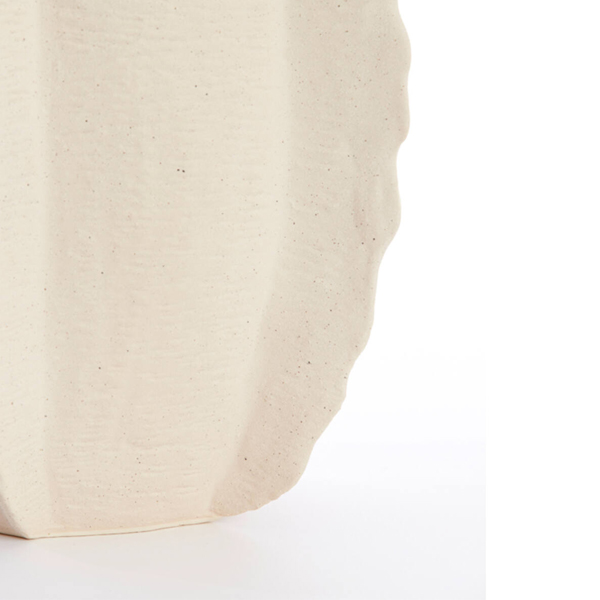 Vaas KELAPA Ø31x53cm Keramiek - Crème - Afbeelding 4