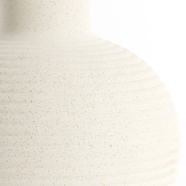 Vaas ULLOA Ø34x52cm Keramiek - Mat Crème - Afbeelding 3