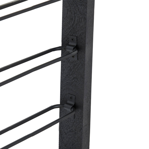 Wijnrek SORRENTO 6 flessen 80cm Hout - Zwart - OP=OP - Afbeelding 2