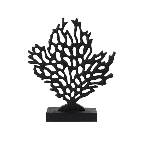 Ornament RIZAL 40cm Hout - Mat Zwart
