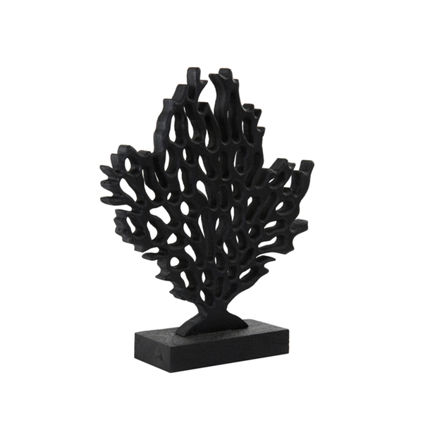 Ornament RIZAL 40cm Hout - Mat Zwart - Afbeelding 4