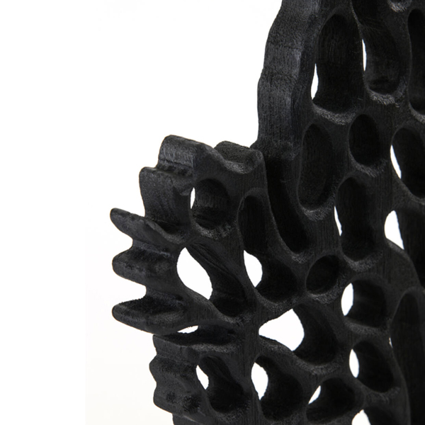Ornament RIZAL 40cm Hout - Mat Zwart - Afbeelding 2