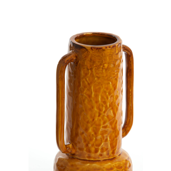 Vaas ZIRO 34,5cm Keramiek - Glans Okergeel - Afbeelding 3