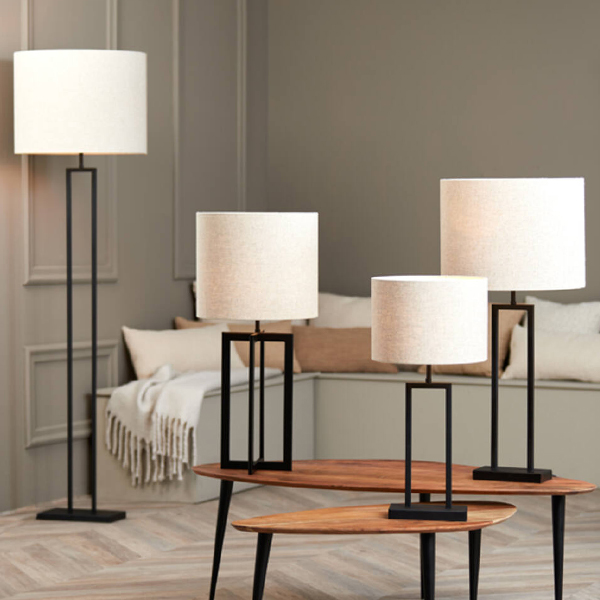 Vloerlamp SHIVA 30x15x141cm - Mat Zwart - Afbeelding 2