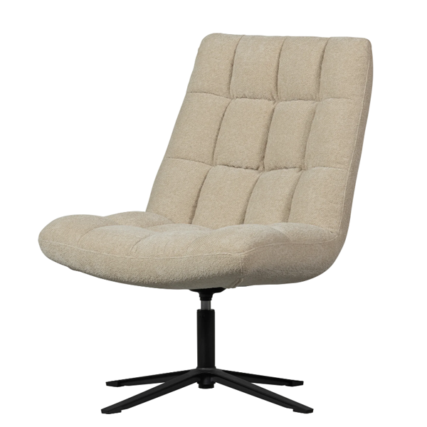 WOOOD Draaifauteuil Job Bouclé - Zand OP=OP