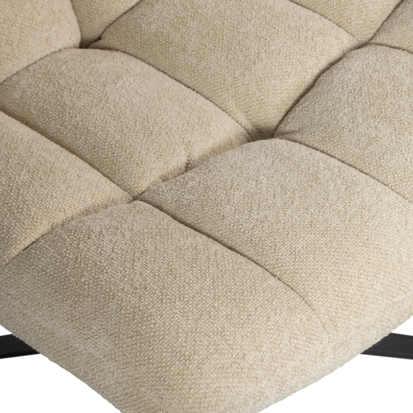 WOOOD Draaifauteuil Job Bouclé - Zand OP=OP - Afbeelding 2