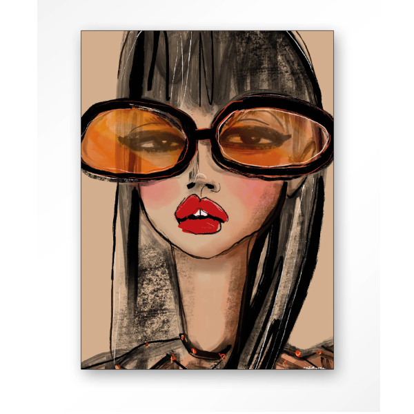 Wandkleed Sunny Orange - Diverse Maten