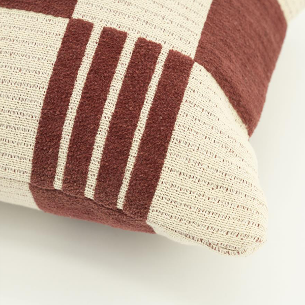 Sierkussen Twist - Bordeaux - 35x55cm - Afbeelding 2