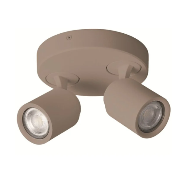 2-lichts Spot rond Razza - Crème