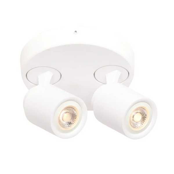 2-lichts Spot rond Razza - Wit