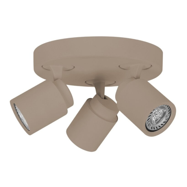 3-lichts Spot Rond Razza - Crème