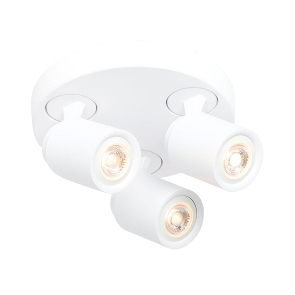 3-lichts Spot Rond Razza - Wit